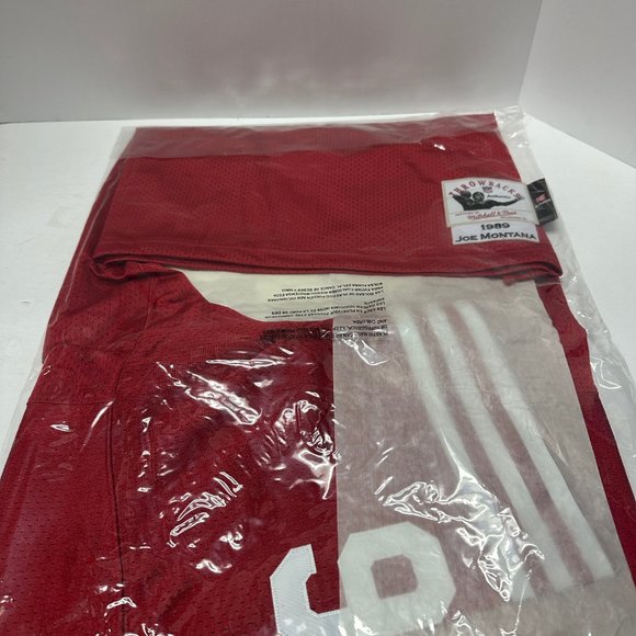Authentic Joe Montana San Francisco 49ers Jersey Mitchell & Ness Throwback Large - Picture 10 of 11